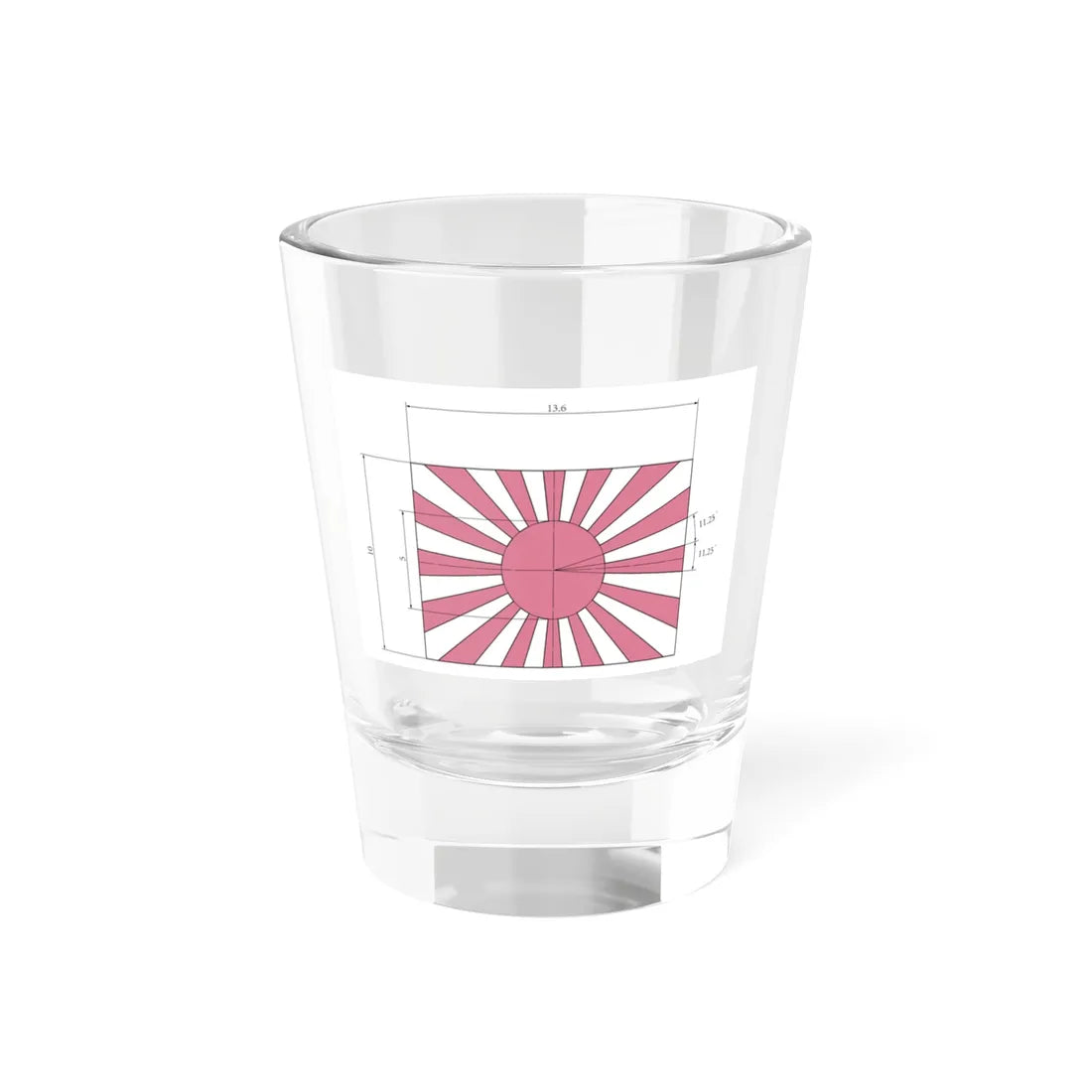 Rising sun flagConstruction sheet (Japan) Shot Glass 1.5oz 1.5oz - Go Mug Yourself