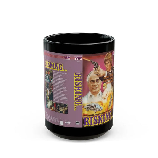 RISKING (VHS COVER) - Black Coffee Mug 15oz - Go Mug Yourself
