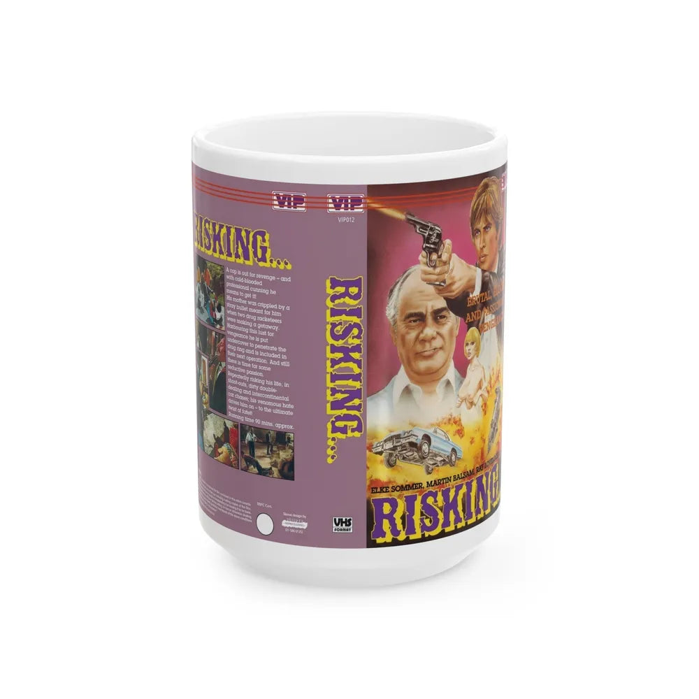 RISKING (VHS COVER) - White Coffee Mug-15oz-Go Mug Yourself