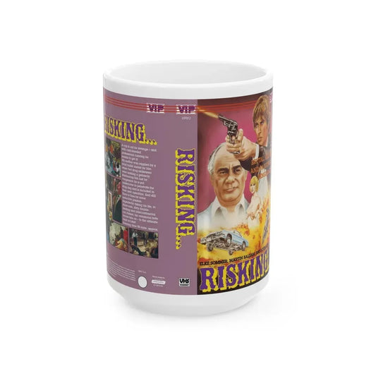 RISKING (VHS COVER) - White Coffee Mug 15oz - Go Mug Yourself