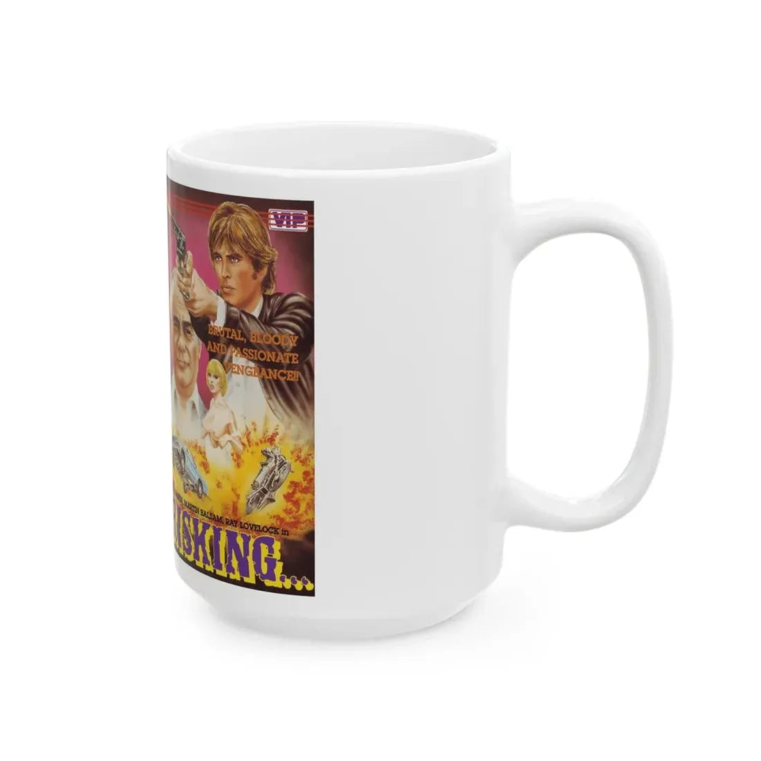 RISKING (VHS COVER) - White Coffee Mug - Go Mug Yourself