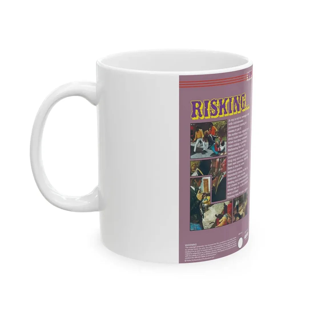RISKING (VHS COVER) - White Coffee Mug - Go Mug Yourself