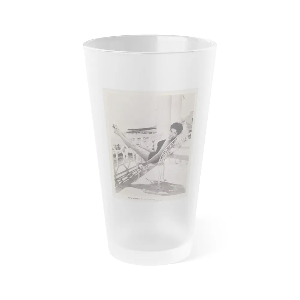 Rita Moreno #01 (Vintage Female Icon) Frosted Pint Glass 16oz-16oz-Frosted-Go Mug Yourself