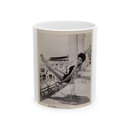Rita Moreno #01 (Vintage Female Icon) White Coffee Mug-11oz-Go Mug Yourself