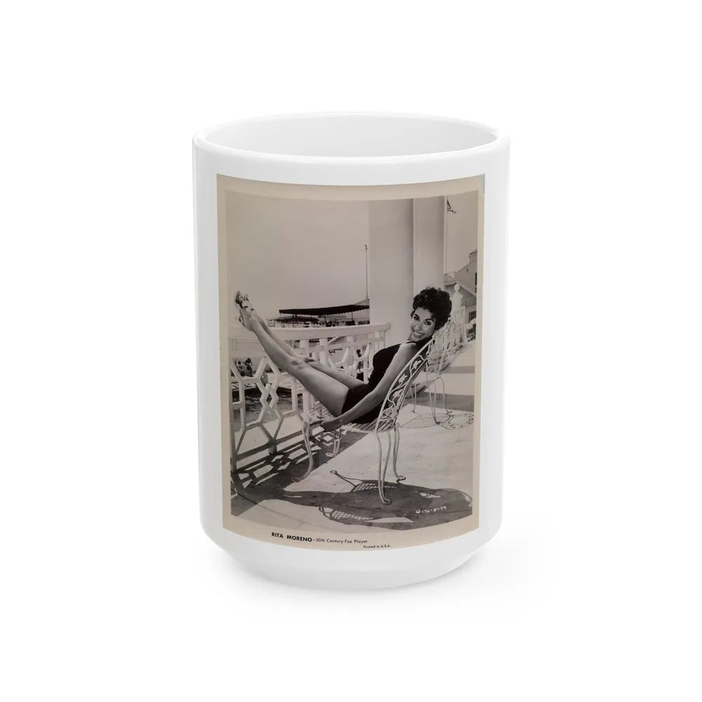 Rita Moreno #01 (Vintage Female Icon) White Coffee Mug-15oz-Go Mug Yourself