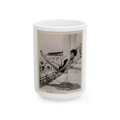 Rita Moreno #01 (Vintage Female Icon) White Coffee Mug-15oz-Go Mug Yourself