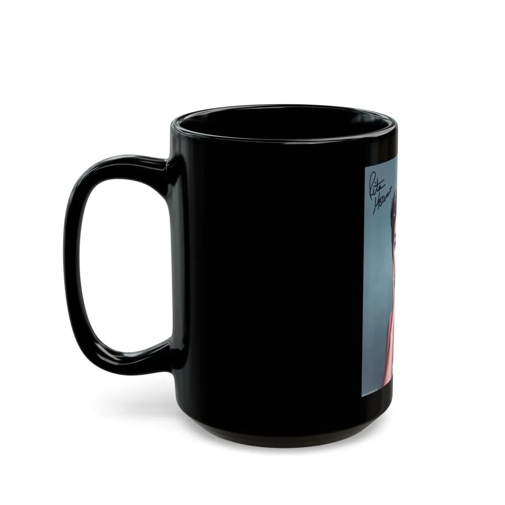 Rita Moreno #03 (Vintage Female Icon) Black Coffee Mug-Go Mug Yourself