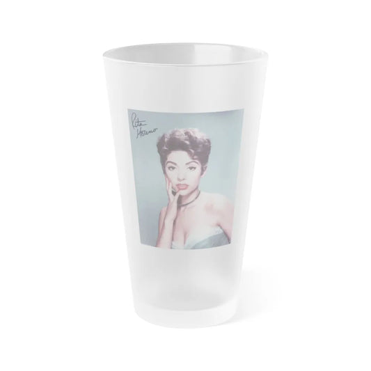 Rita Moreno #03 (Vintage Female Icon) Frosted Pint Glass 16oz-16oz-Frosted-Go Mug Yourself