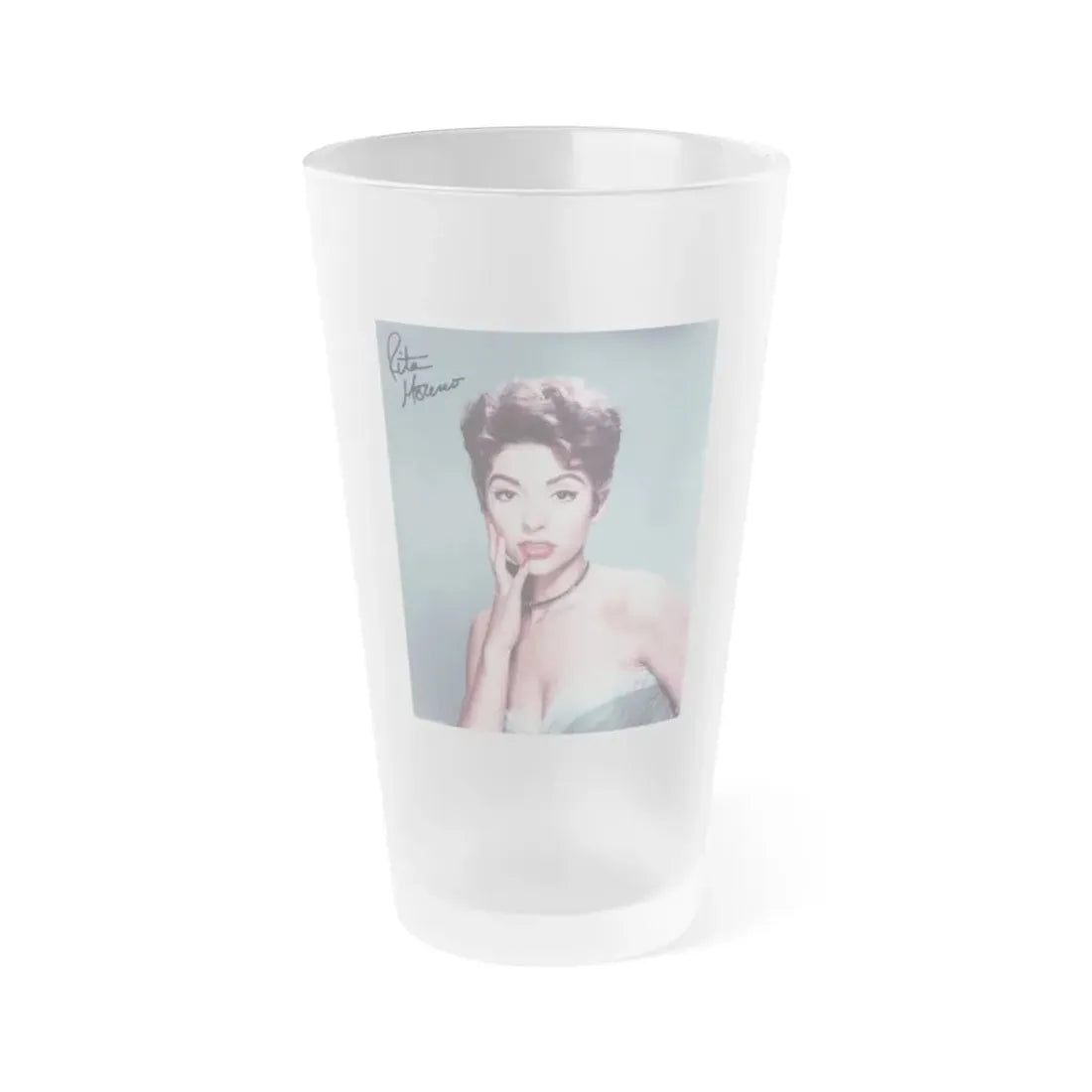 Rita Moreno #03 (Vintage Female Icon) Frosted Pint Glass 16oz 16oz Frosted - Go Mug Yourself