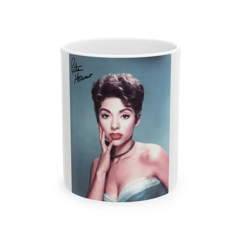 Rita Moreno #03 (Vintage Female Icon) White Coffee Mug-11oz-Go Mug Yourself