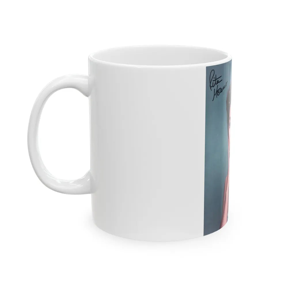 Rita Moreno #03 (Vintage Female Icon) White Coffee Mug-Go Mug Yourself