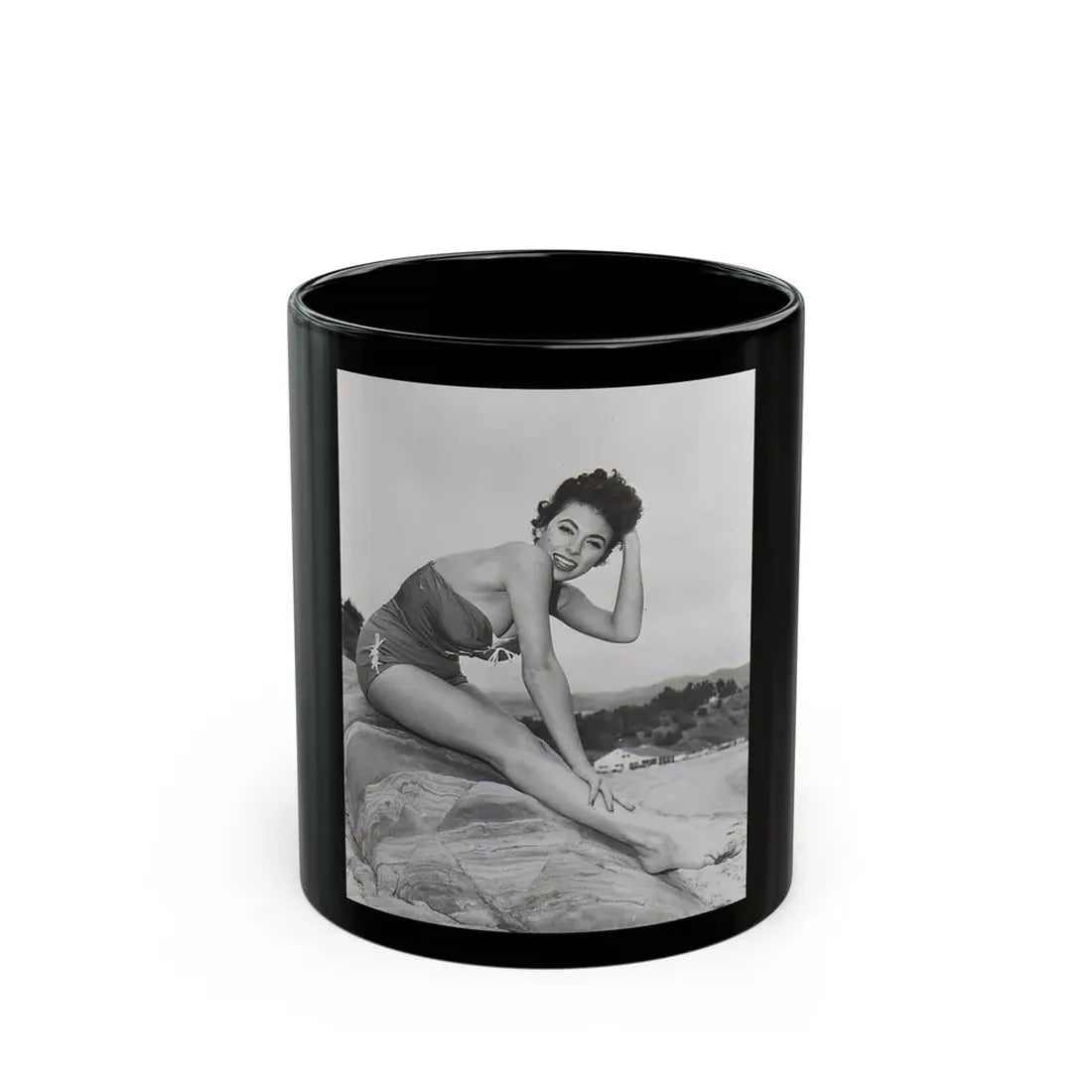 Rita Moreno #05 (Vintage Female Icon) Black Coffee Mug 11oz - Go Mug Yourself