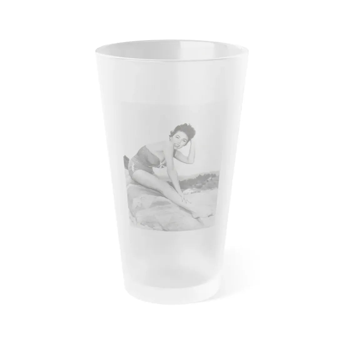 Rita Moreno #05 (Vintage Female Icon) Frosted Pint Glass 16oz 16oz Frosted - Go Mug Yourself