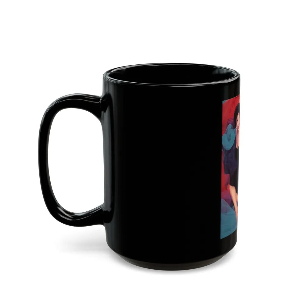 Rita Moreno #06 (Vintage Female Icon) Black Coffee Mug-Go Mug Yourself