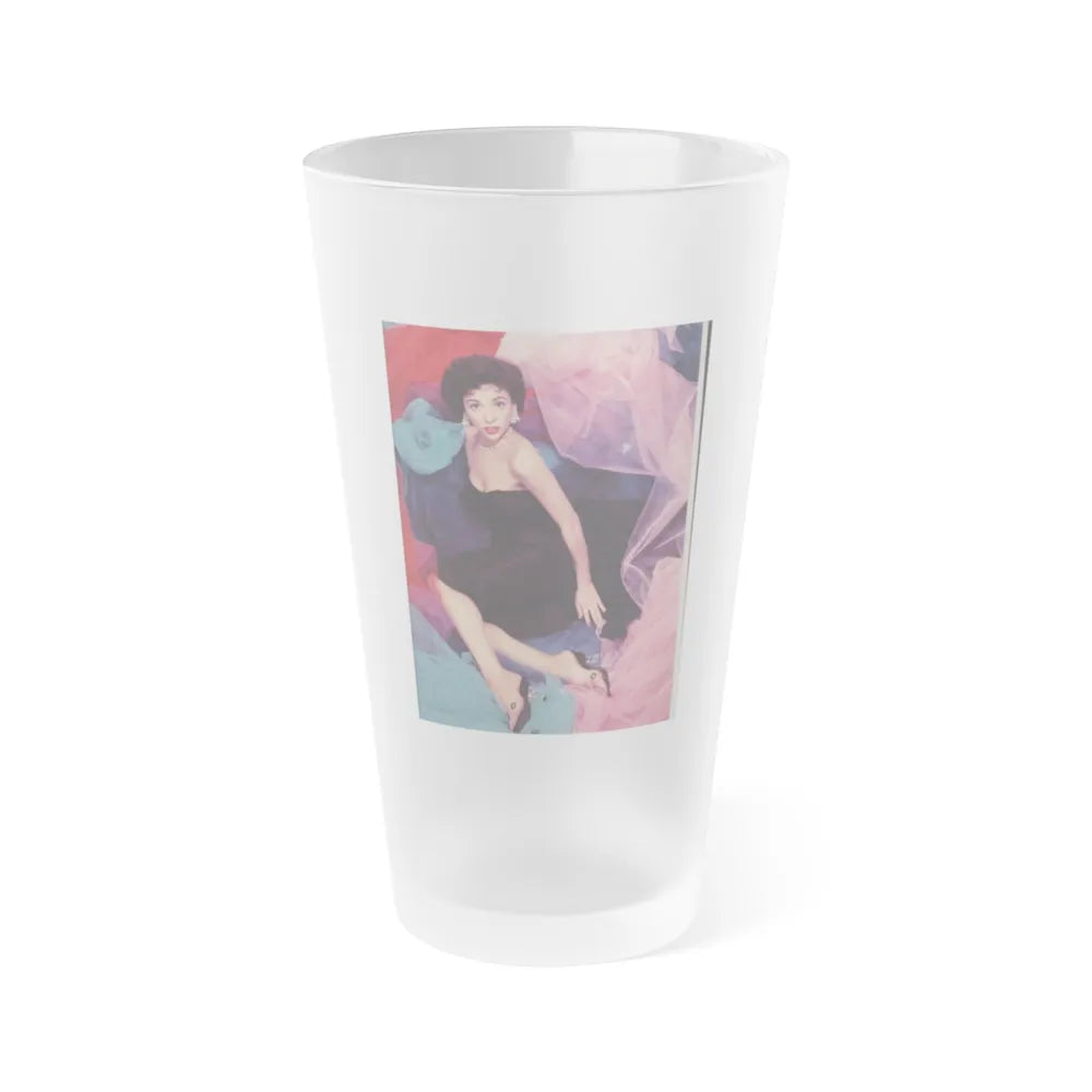 Rita Moreno #06 (Vintage Female Icon) Frosted Pint Glass 16oz-16oz-Frosted-Go Mug Yourself