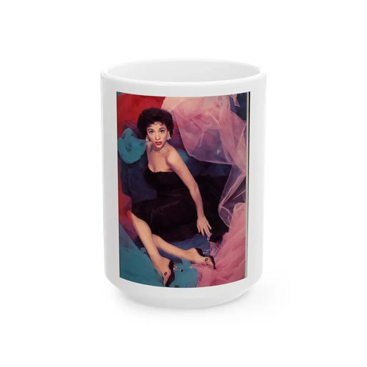 Rita Moreno #06 (Vintage Female Icon) White Coffee Mug 15oz - Go Mug Yourself