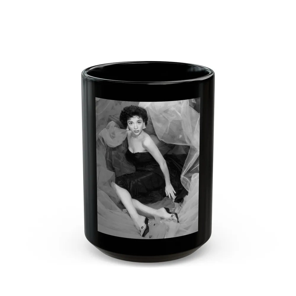 Rita Moreno #061 (Vintage Female Icon) Black Coffee Mug-15oz-Go Mug Yourself
