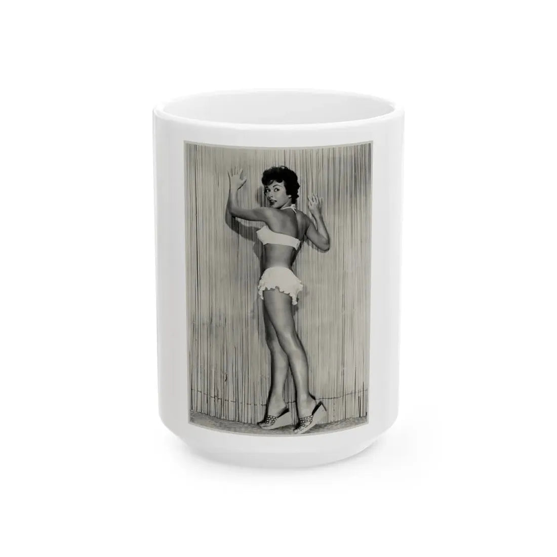Rita Moreno #08 (Vintage Female Icon) White Coffee Mug 15oz - Go Mug Yourself