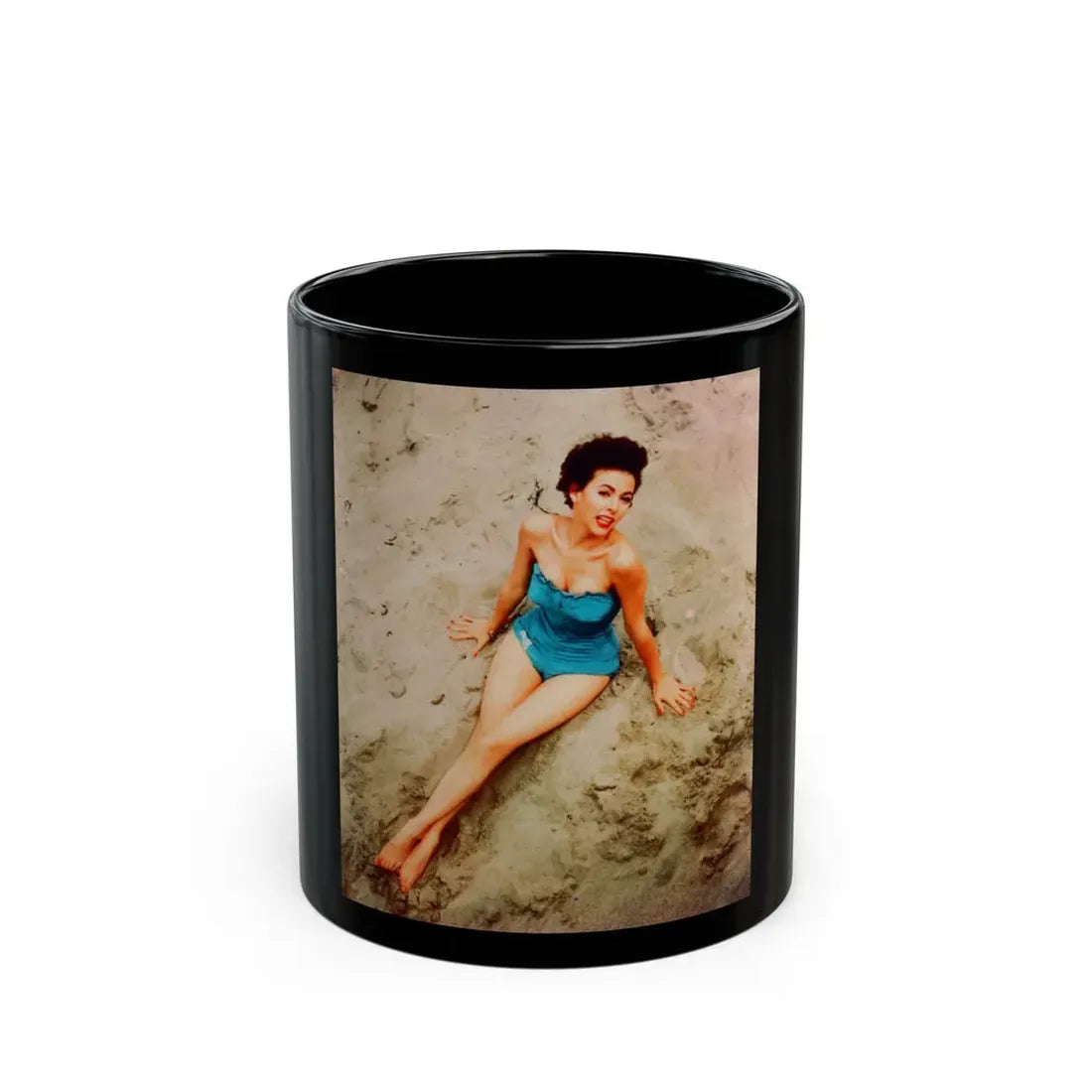 Rita Moreno #15 (Vintage Female Icon) Black Coffee Mug 11oz - Go Mug Yourself