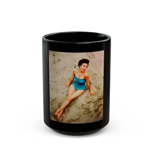 Rita Moreno #15 (Vintage Female Icon) Black Coffee Mug-15oz-Go Mug Yourself