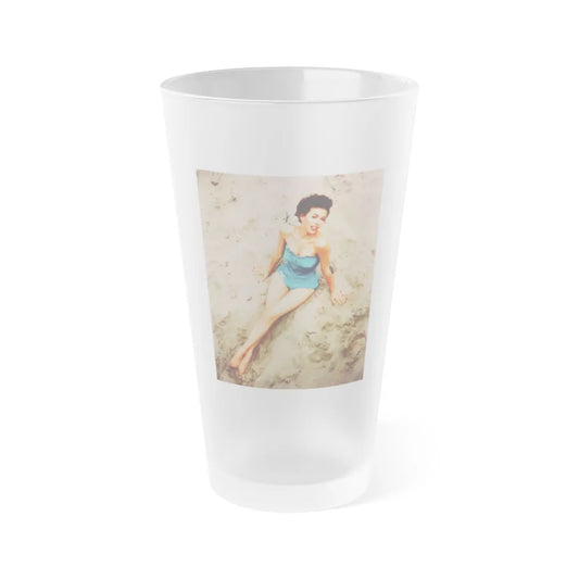 Rita Moreno #15 (Vintage Female Icon) Frosted Pint Glass 16oz-16oz-Frosted-Go Mug Yourself