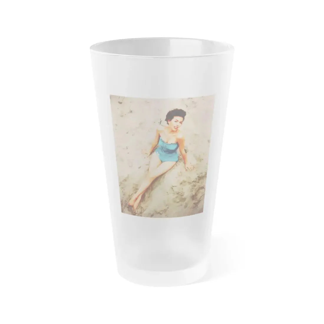 Rita Moreno #15 (Vintage Female Icon) Frosted Pint Glass 16oz 16oz Frosted - Go Mug Yourself
