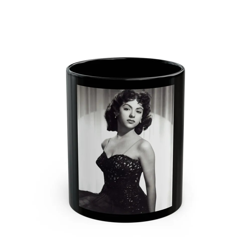 Rita Moreno #16 (Vintage Female Icon) Black Coffee Mug-11oz-Go Mug Yourself