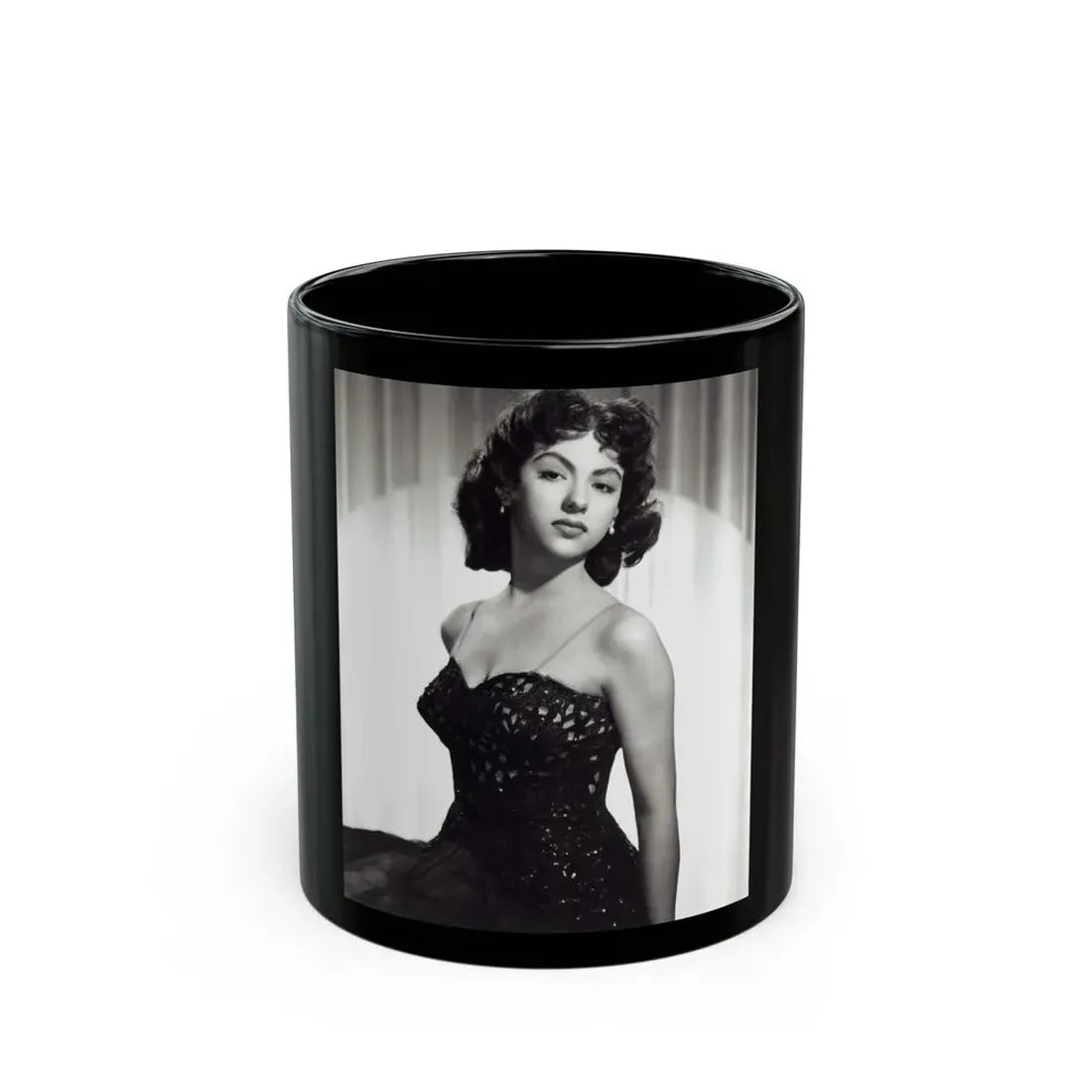 Rita Moreno #16 (Vintage Female Icon) Black Coffee Mug 11oz - Go Mug Yourself