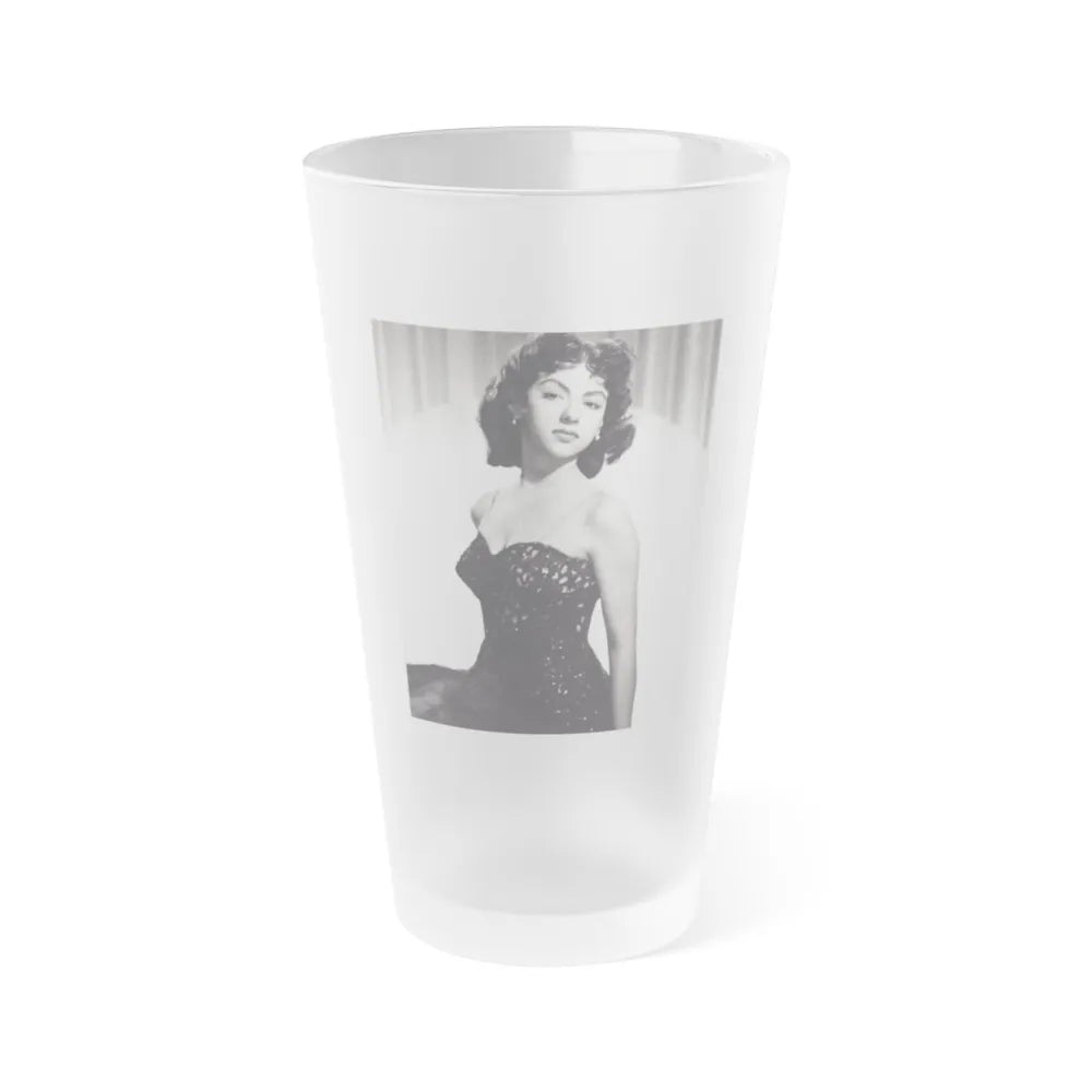 Rita Moreno #16 (Vintage Female Icon) Frosted Pint Glass 16oz-16oz-Frosted-Go Mug Yourself
