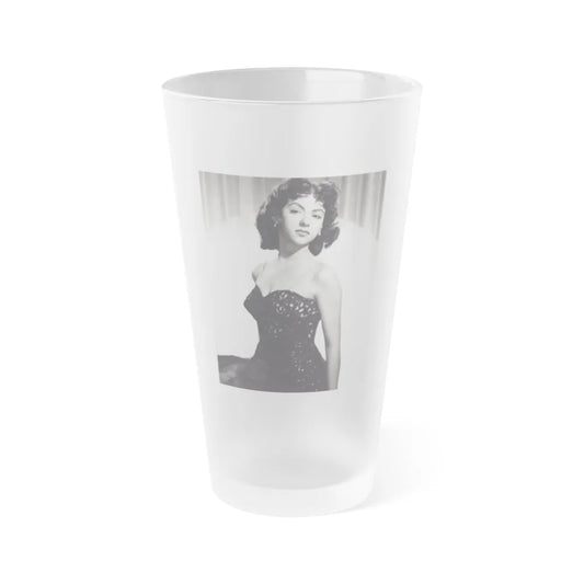 Rita Moreno #16 (Vintage Female Icon) Frosted Pint Glass 16oz-16oz-Frosted-Go Mug Yourself
