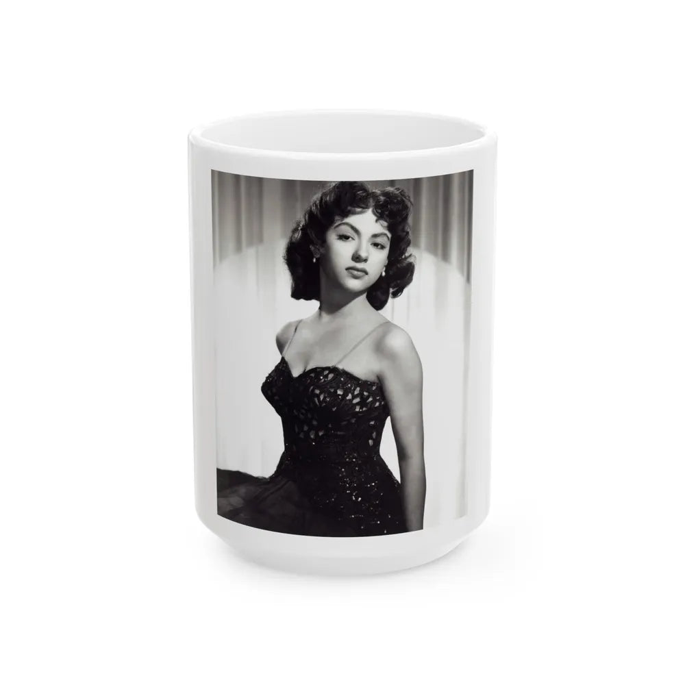 Rita Moreno #16 (Vintage Female Icon) White Coffee Mug-15oz-Go Mug Yourself