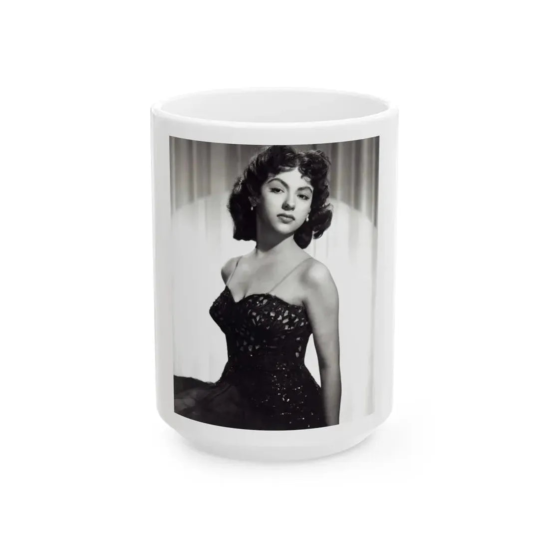 Rita Moreno #16 (Vintage Female Icon) White Coffee Mug 15oz - Go Mug Yourself