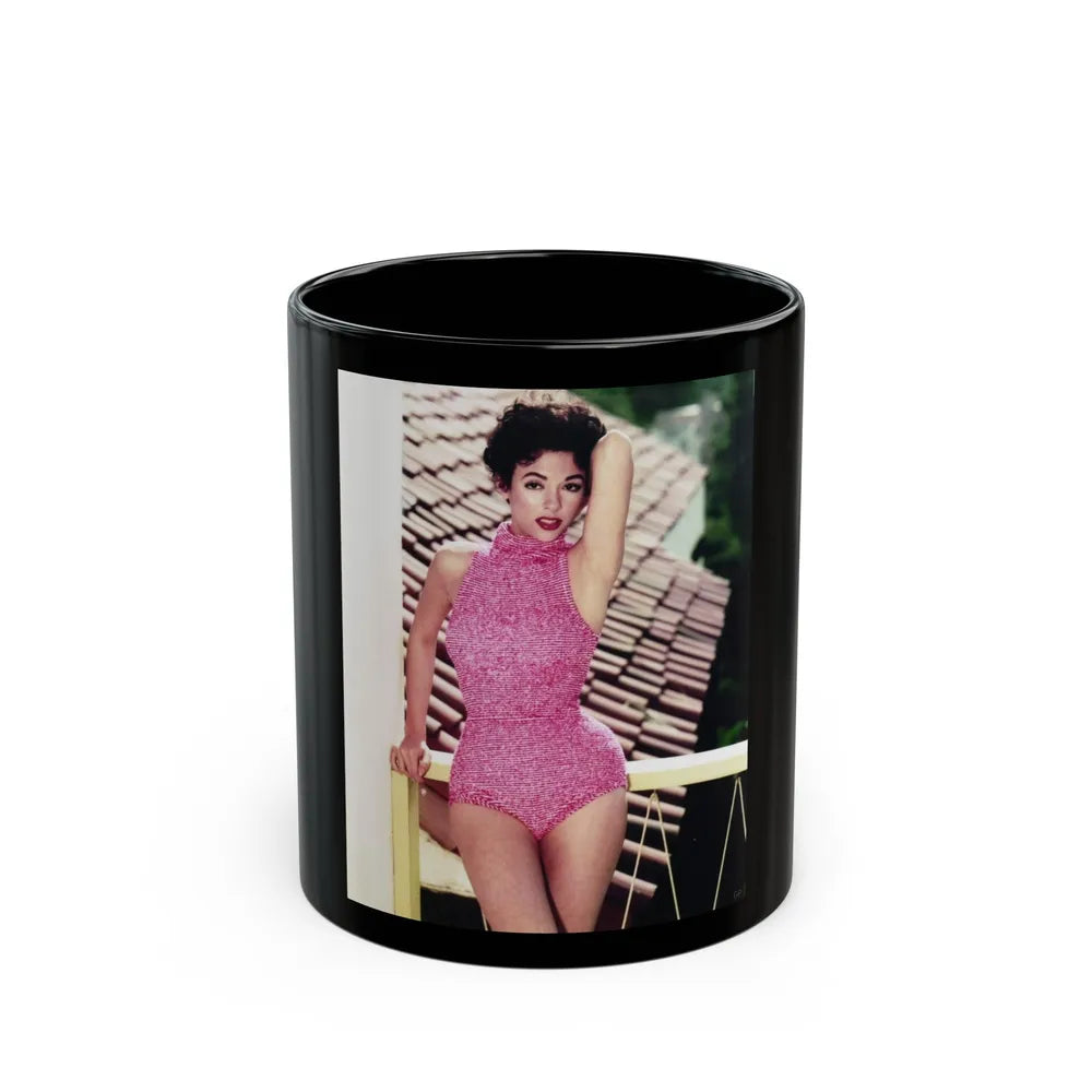 Rita Moreno #17 (Vintage Female Icon) Black Coffee Mug-11oz-Go Mug Yourself