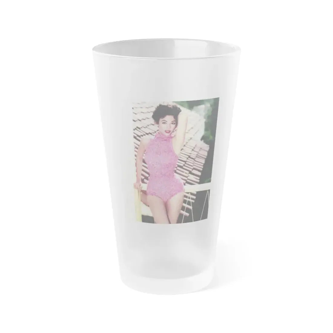 Rita Moreno #17 (Vintage Female Icon) Frosted Pint Glass 16oz 16oz Frosted - Go Mug Yourself