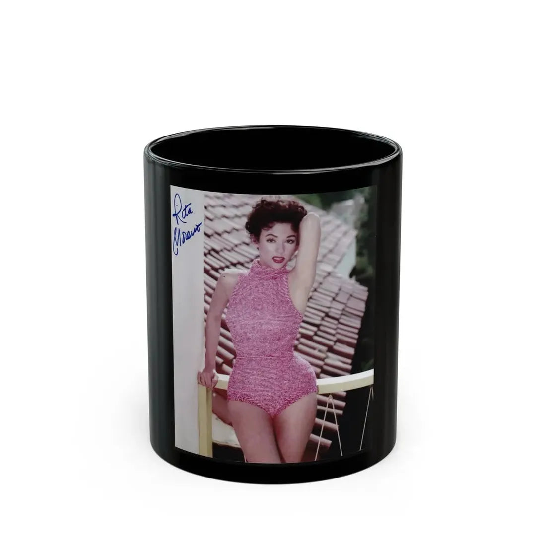 Rita Moreno #171 (Vintage Female Icon) Black Coffee Mug 11oz - Go Mug Yourself