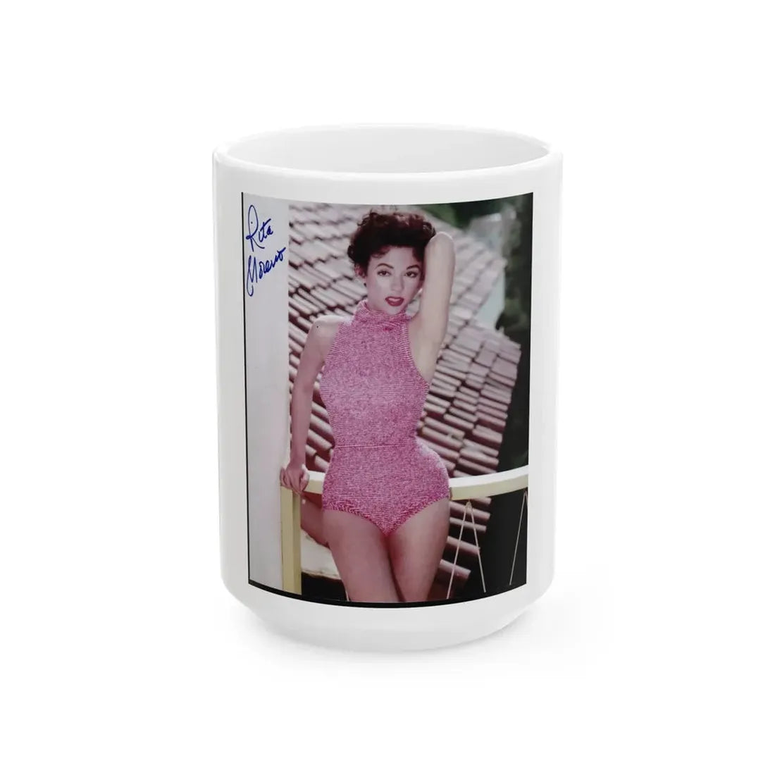 Rita Moreno #171 (Vintage Female Icon) White Coffee Mug 15oz - Go Mug Yourself