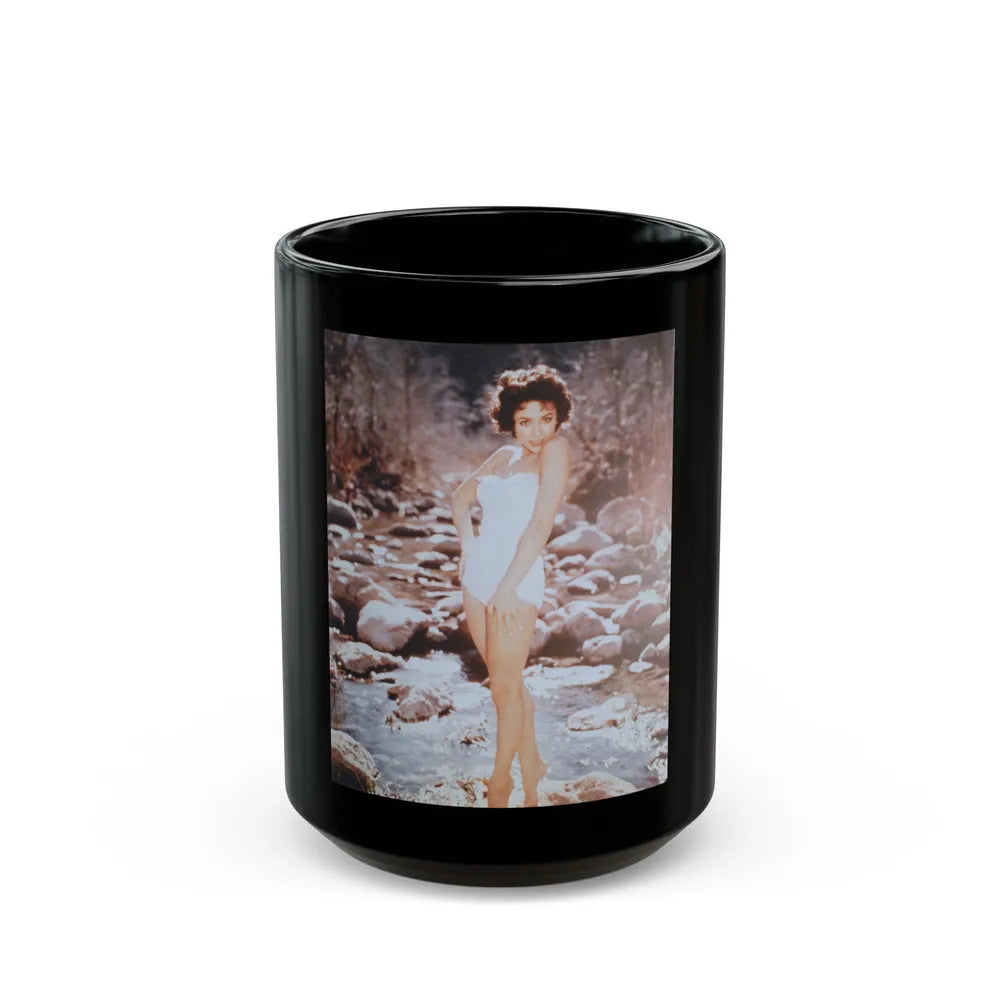 Rita Moreno #18 (Vintage Female Icon) Black Coffee Mug-15oz-Go Mug Yourself