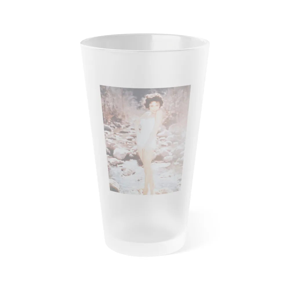 Rita Moreno #18 (Vintage Female Icon) Frosted Pint Glass 16oz-16oz-Frosted-Go Mug Yourself