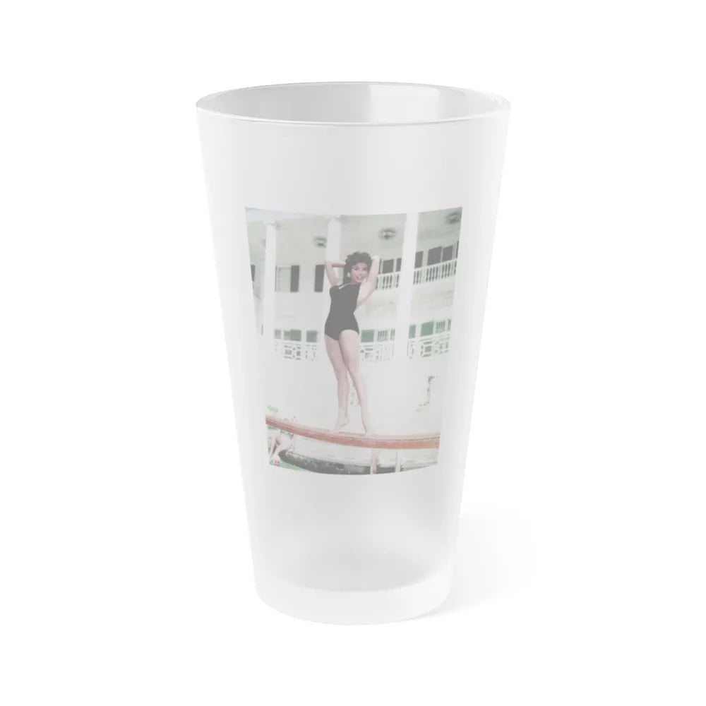 Rita Moreno #21 (Vintage Female Icon) Frosted Pint Glass 16oz-16oz-Frosted-Go Mug Yourself