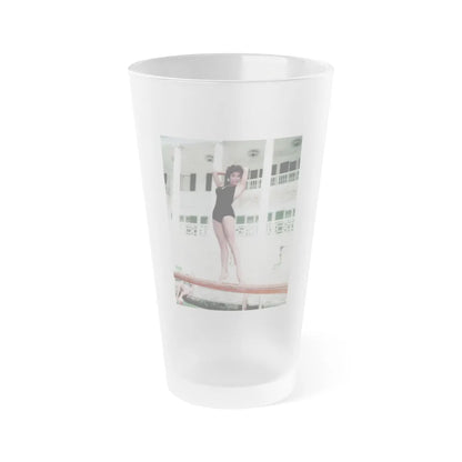 Rita Moreno #21 (Vintage Female Icon) Frosted Pint Glass 16oz-16oz-Frosted-Go Mug Yourself