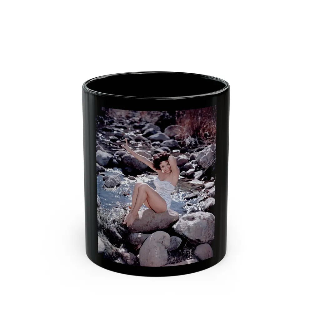 Rita Moreno #24 (Vintage Female Icon) Black Coffee Mug-11oz-Go Mug Yourself