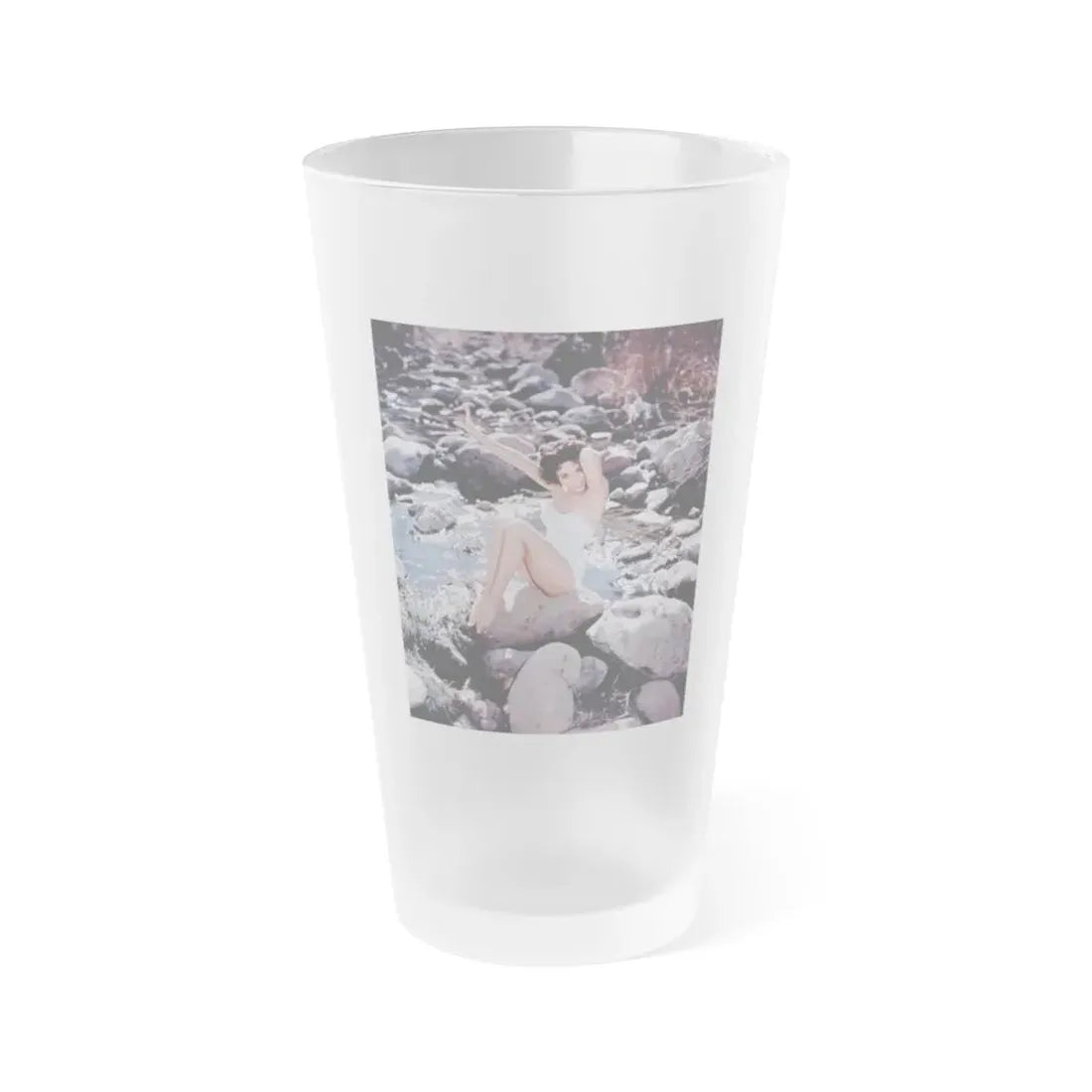 Rita Moreno #24 (Vintage Female Icon) Frosted Pint Glass 16oz 16oz Frosted - Go Mug Yourself