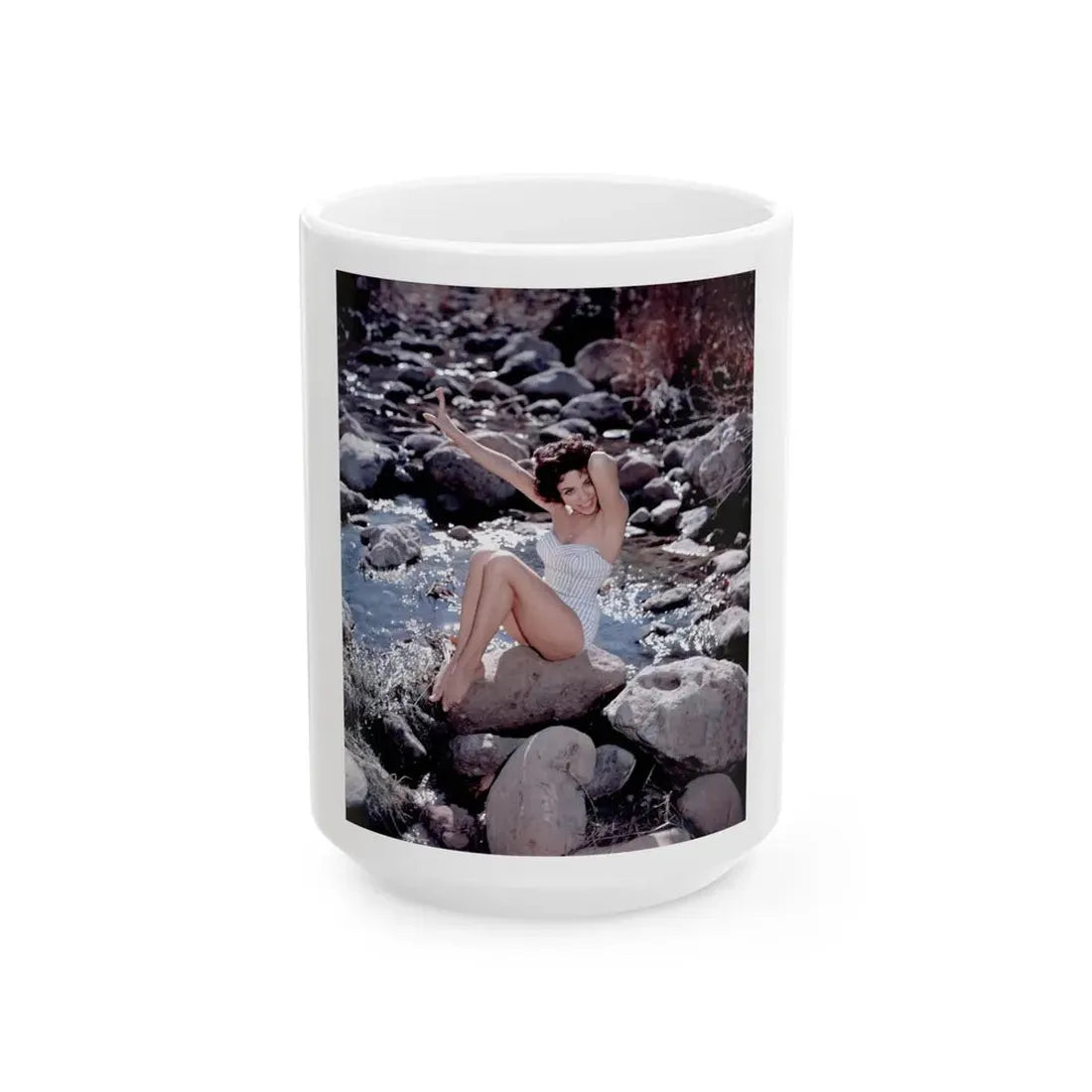 Rita Moreno #24 (Vintage Female Icon) White Coffee Mug 15oz - Go Mug Yourself