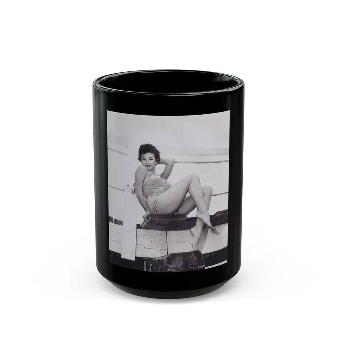 Rita Moreno #39 (Vintage Female Icon) Black Coffee Mug 15oz - Go Mug Yourself