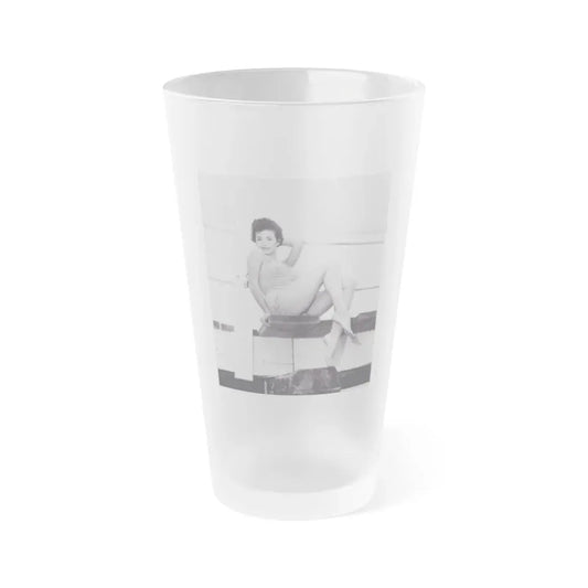 Rita Moreno #39 (Vintage Female Icon) Frosted Pint Glass 16oz 16oz Frosted - Go Mug Yourself
