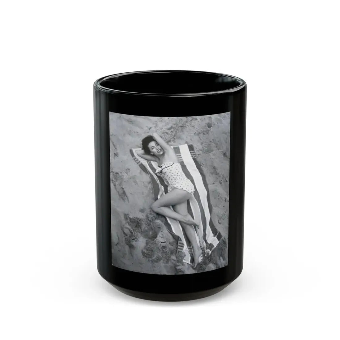 Rita Moreno #42 (Vintage Female Icon) Black Coffee Mug 15oz - Go Mug Yourself