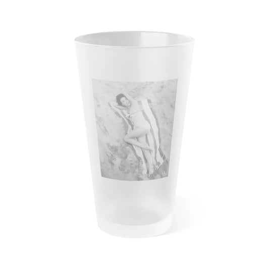 Rita Moreno #42 (Vintage Female Icon) Frosted Pint Glass 16oz-16oz-Frosted-Go Mug Yourself