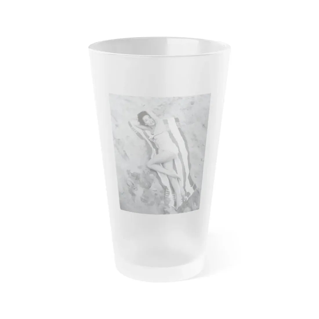 Rita Moreno #42 (Vintage Female Icon) Frosted Pint Glass 16oz 16oz Frosted - Go Mug Yourself