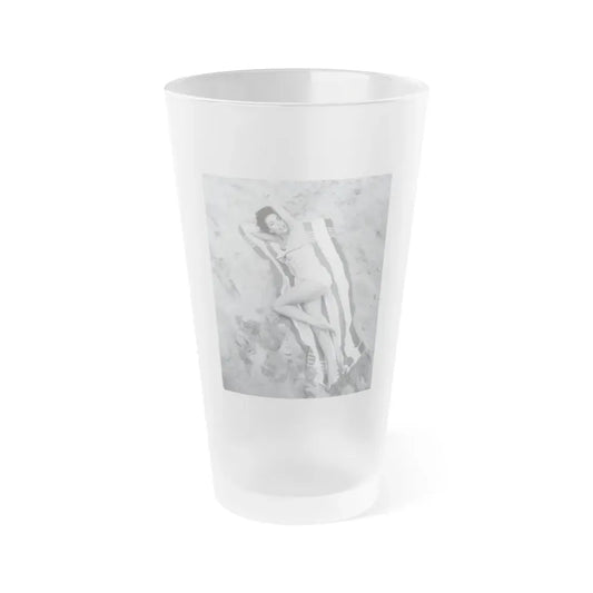 Rita Moreno #42 (Vintage Female Icon) Frosted Pint Glass 16oz 16oz Frosted - Go Mug Yourself