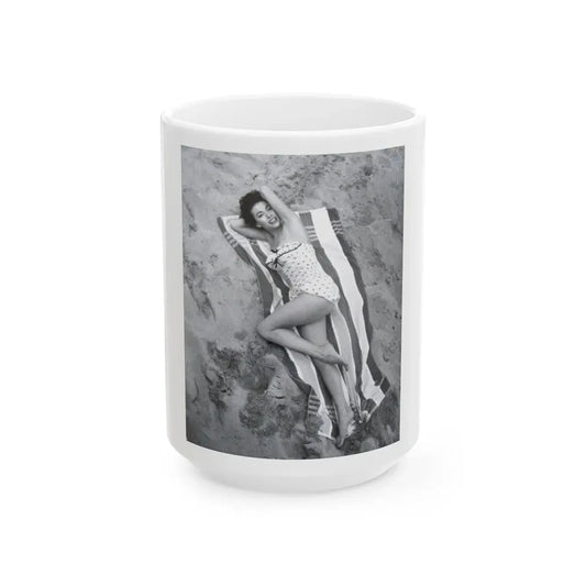 Rita Moreno #42 (Vintage Female Icon) White Coffee Mug 15oz - Go Mug Yourself